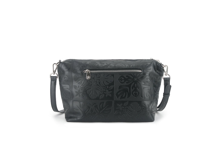 Reversible Tote Nancy Large Quilt Black Embossed