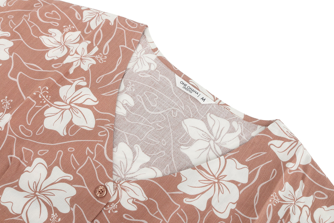 Romper Malia Hibiscus Mocha