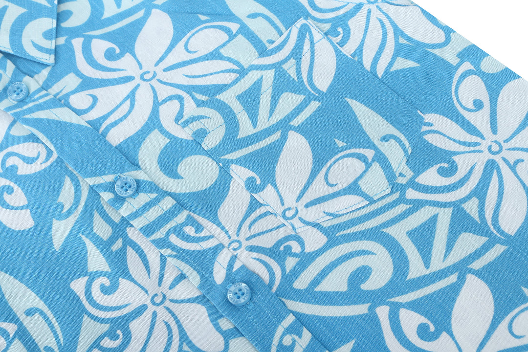 Boys Shirt Ikaika Tiare Infinity Blue