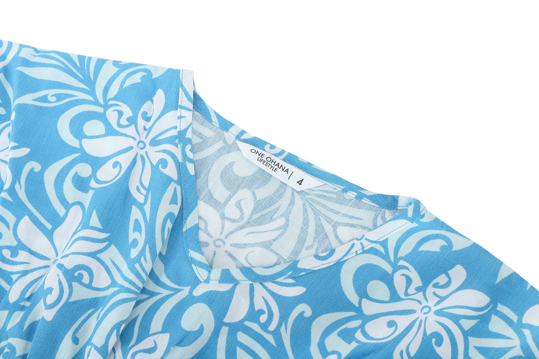 Girls Flow Dress Anela Mini Tiare Infinity Blue