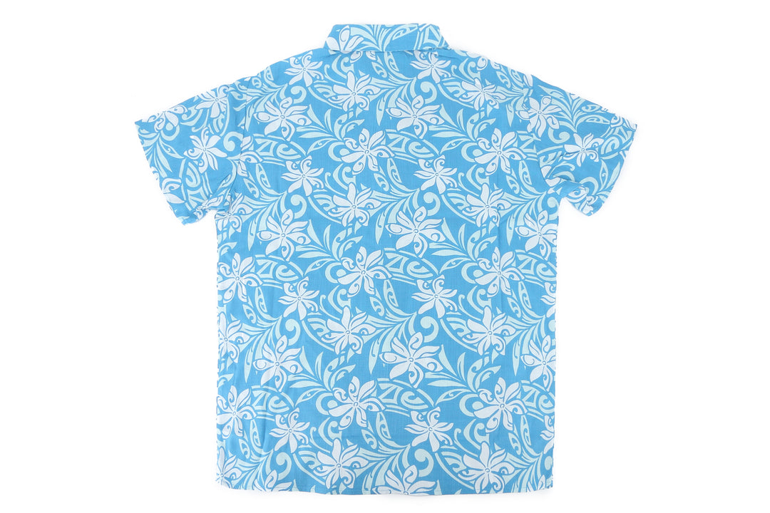 Mens Shirt Keahi Tiare Infinity Blue