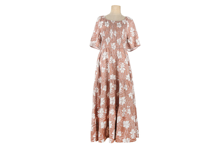 Maxi Dress Noelani Hibiscus Mocha