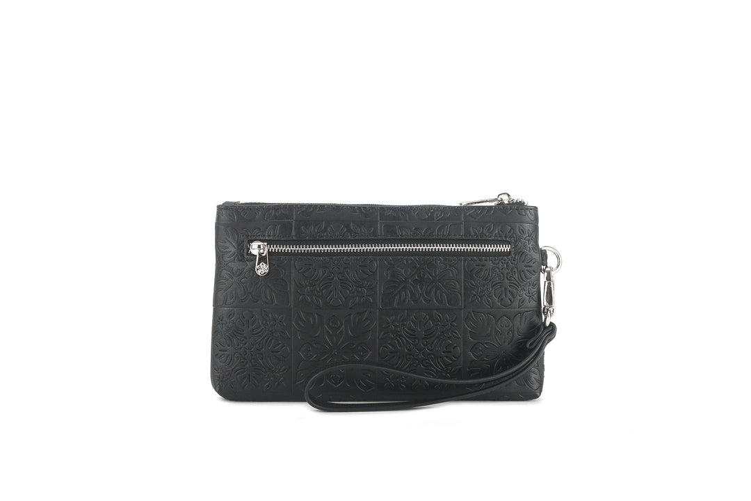 Wristlet Melody Quilt Embossed Black