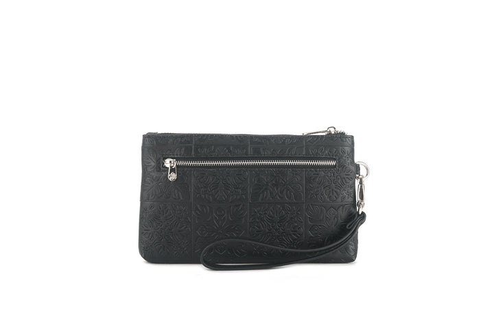 Wristlet Melody Quilt Embossed Black