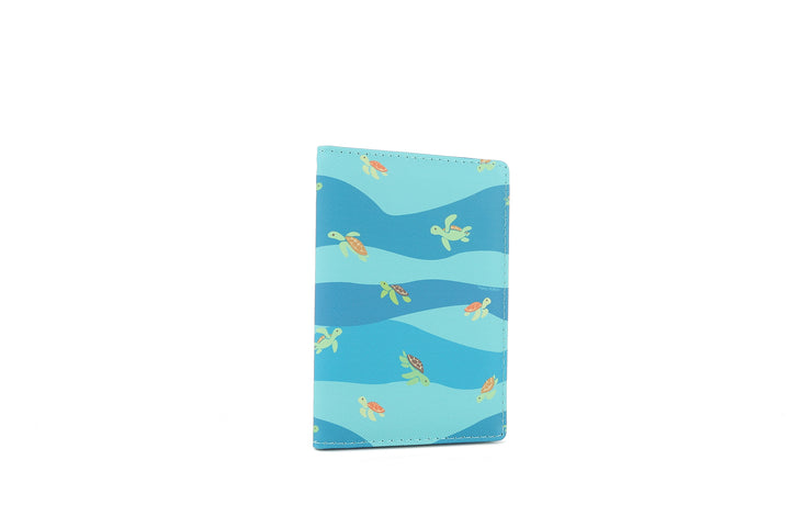 Passport Cover Mini Turtles Blue