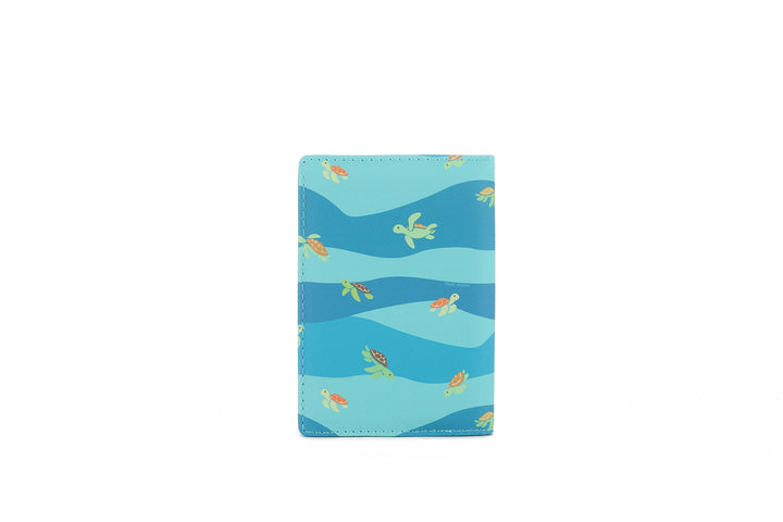 Passport Cover Mini Turtles Blue