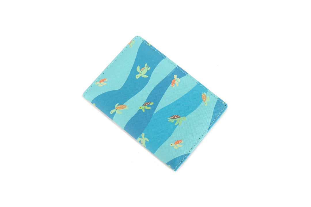 Passport Cover Mini Turtles Blue