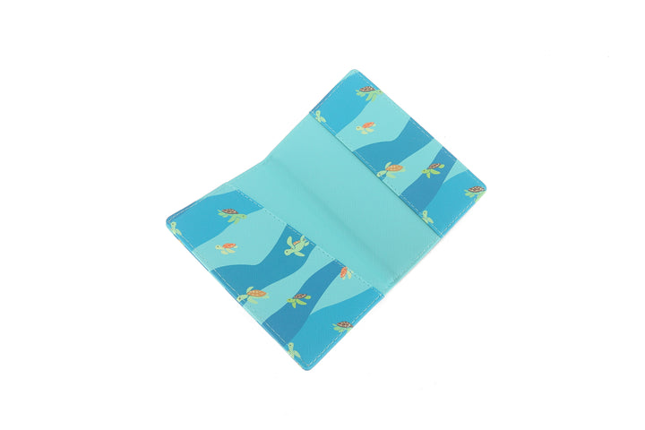Passport Cover Mini Turtles Blue