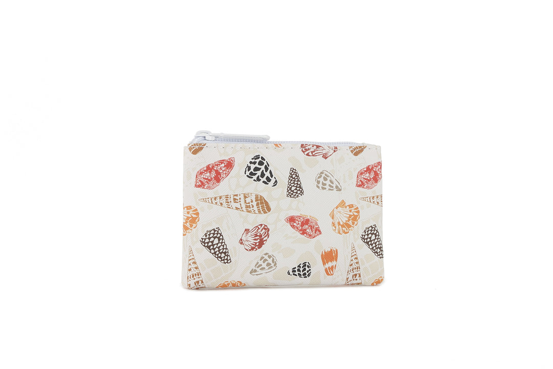 Pouch Zip Small Cone Shells White