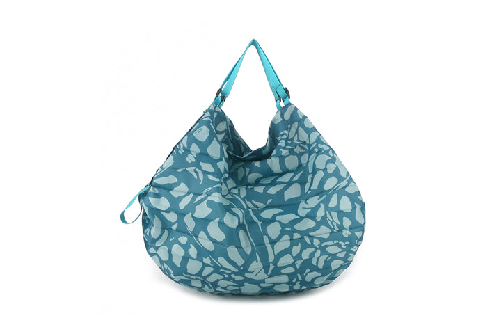 Foldable Bag Jazmine Hebrew Shells Teal