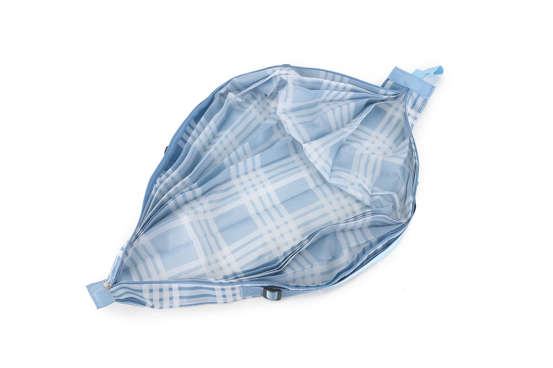 Foldable Bag Jazmine Palaka Blue