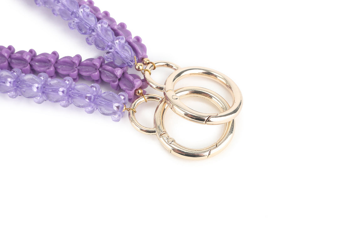 Lei Deco Charm 2 Strand Crownflower Purple Double