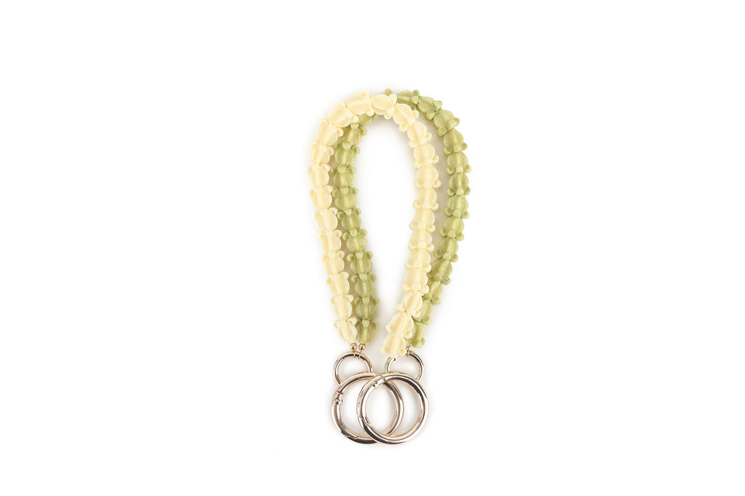 Lei Deco Charm 2 Strand Crownflower Green &amp; White
