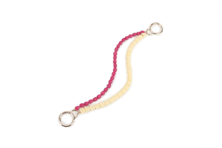 Lei Deco Charm 2 Strand Pikake Pink Crownflower White