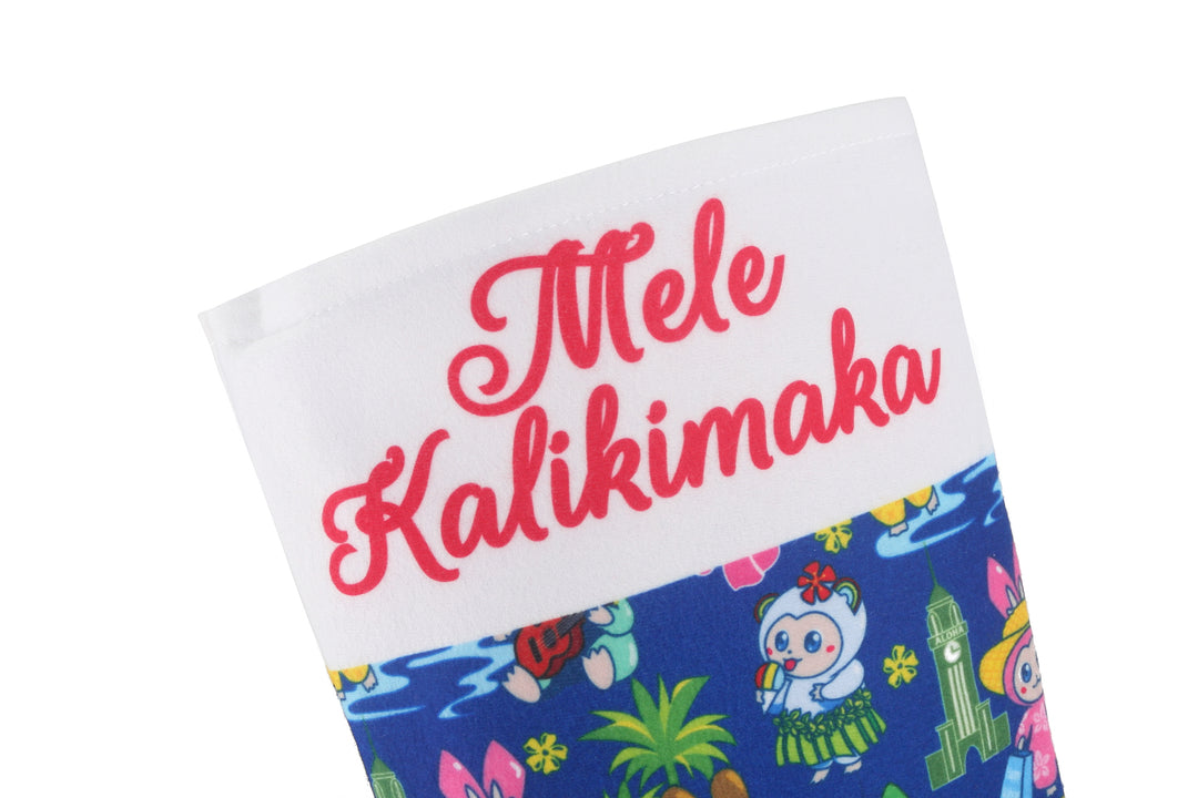 Christmas Stocking Aloha Monsters Navy