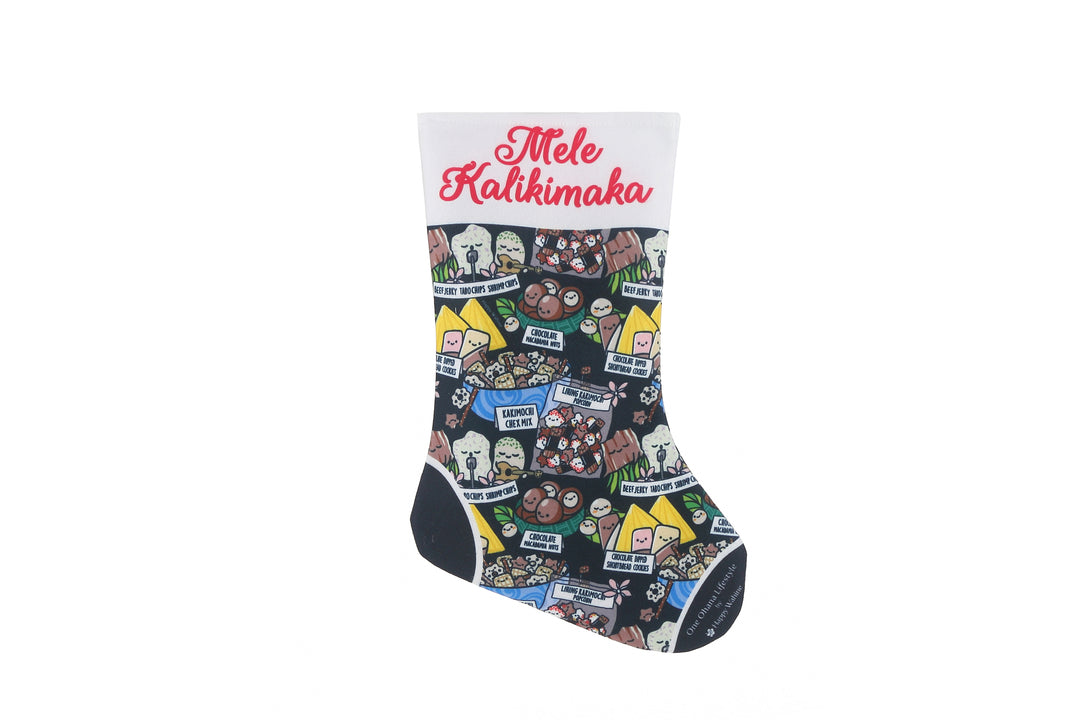 Christmas Stocking Local Snacks Black