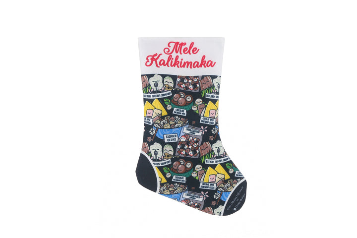 Christmas Stocking Local Snacks Black