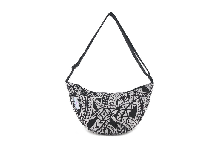 Crossbody Moon Bag Tapa Black