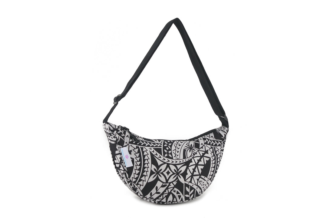 Crossbody Moon Bag Tapa Black