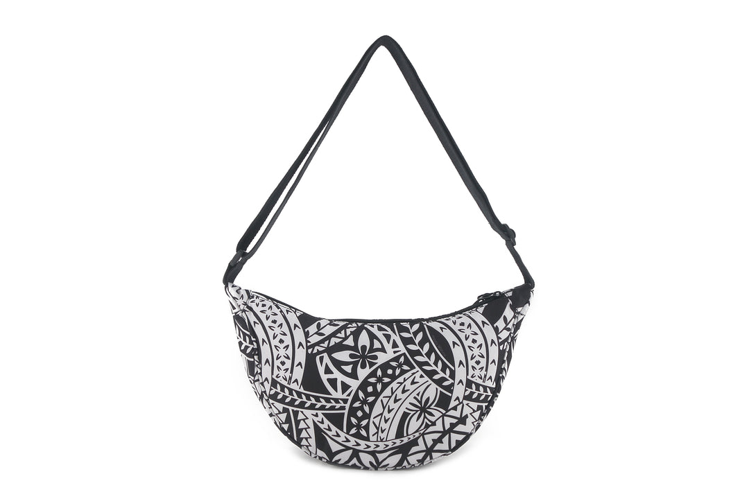 Crossbody Moon Bag Tapa Black