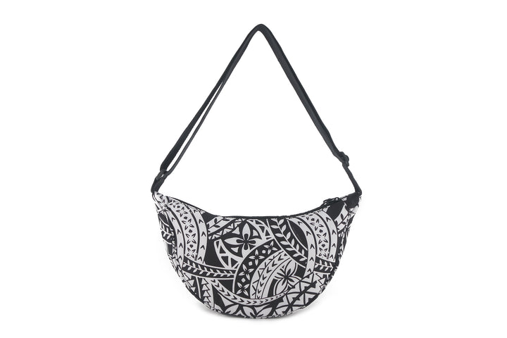 Crossbody Moon Bag Tapa Black