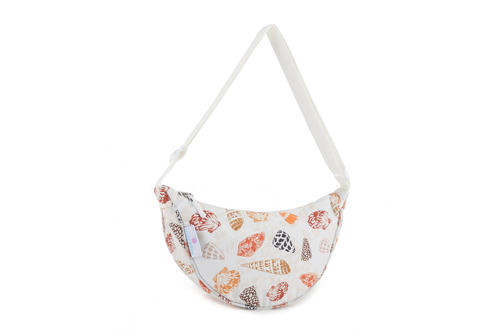 Crossbody Moon Bag Cone shell White
