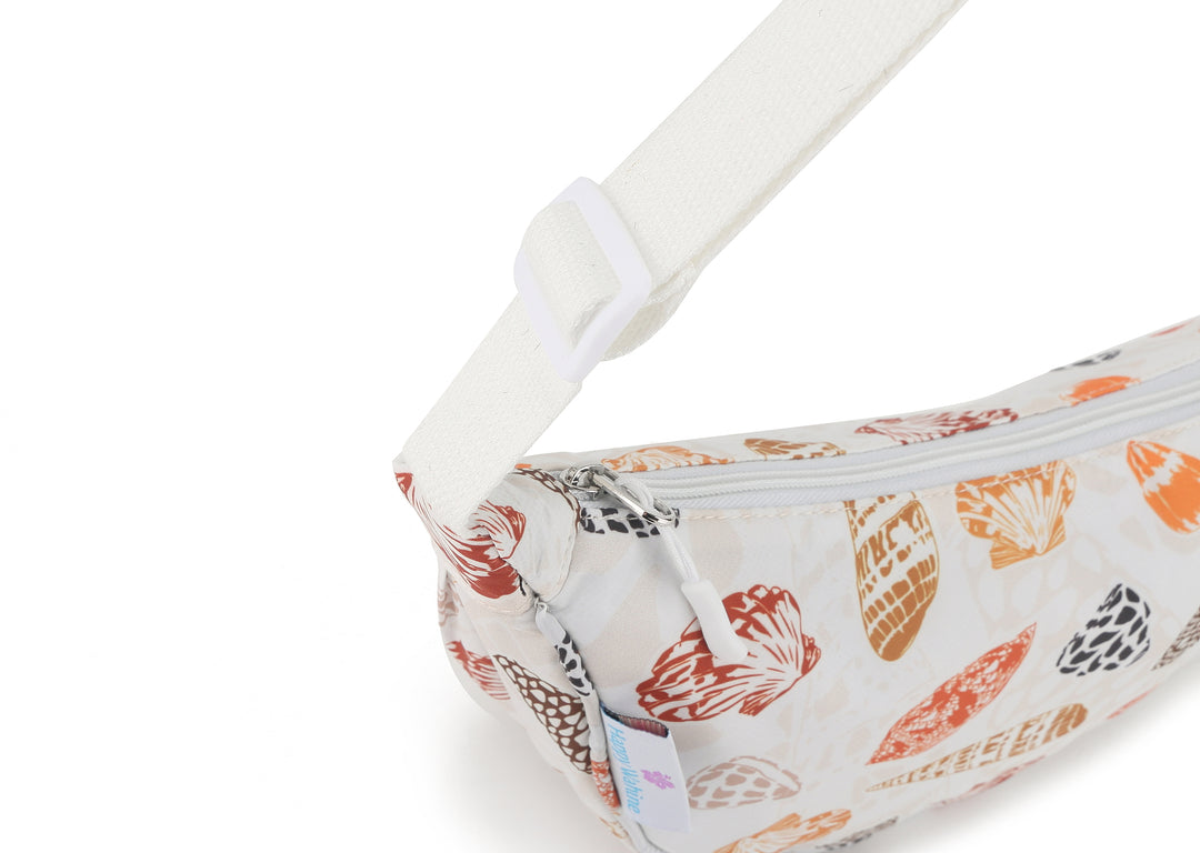 Crossbody Moon Bag Cone shell White