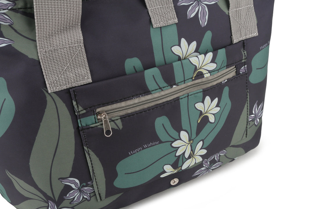 Compact Tote Jade Naupaka Grey