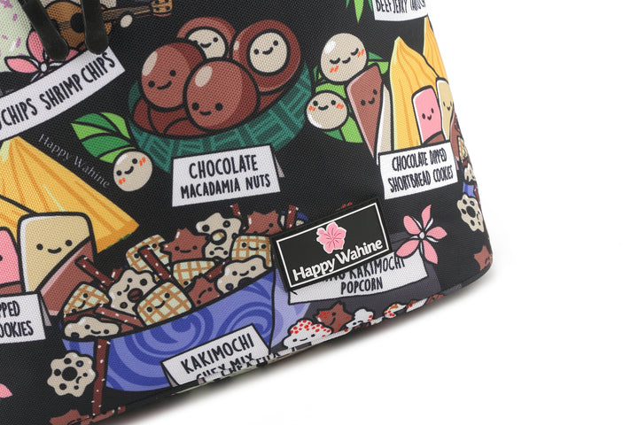 Cooler Tote Medium Local Snacks Black