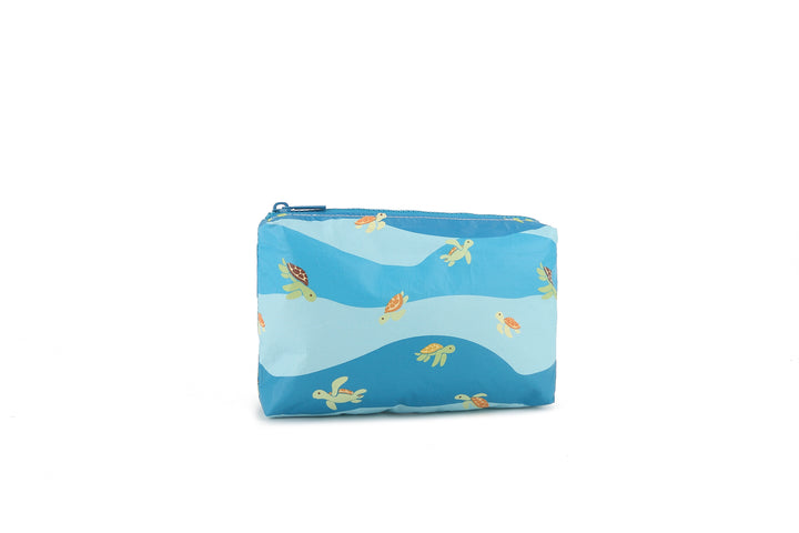 Wai Wai Pouch Small Mini Turtles Blue