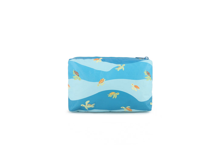 Wai Wai Pouch Small Mini Turtles Blue