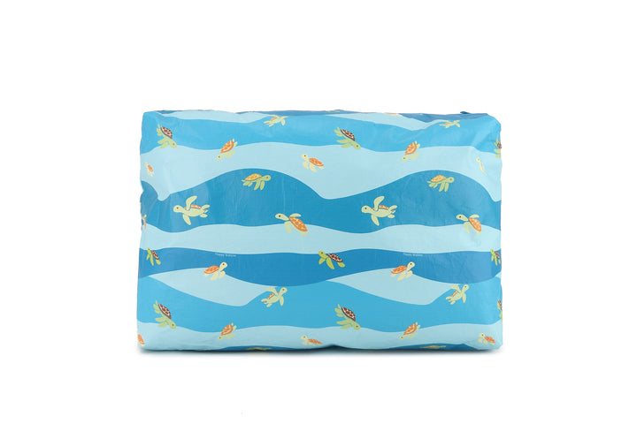 Wai Wai Pouch Large Mini Turtles Blue