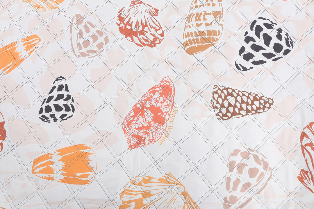 Beach Mat Cone Shells White