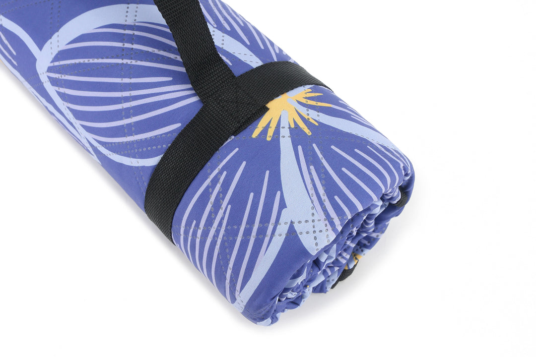 Beach Mat Plumeria Blue