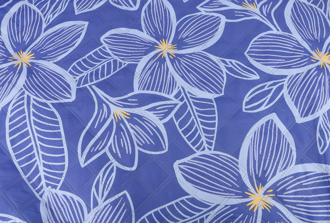 Beach Mat Plumeria Blue