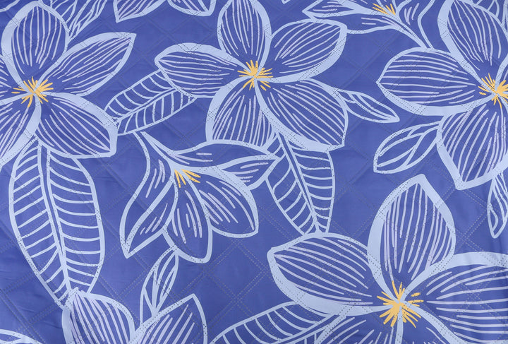 Beach Mat Plumeria Blue