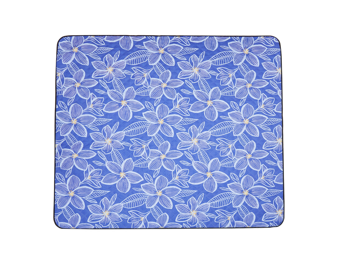 Beach Mat Plumeria Blue
