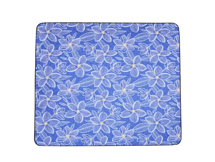 Beach Mat Plumeria Blue