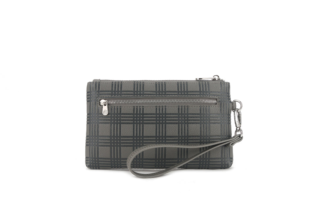 Wristlet Melody Palaka Embossed Grey