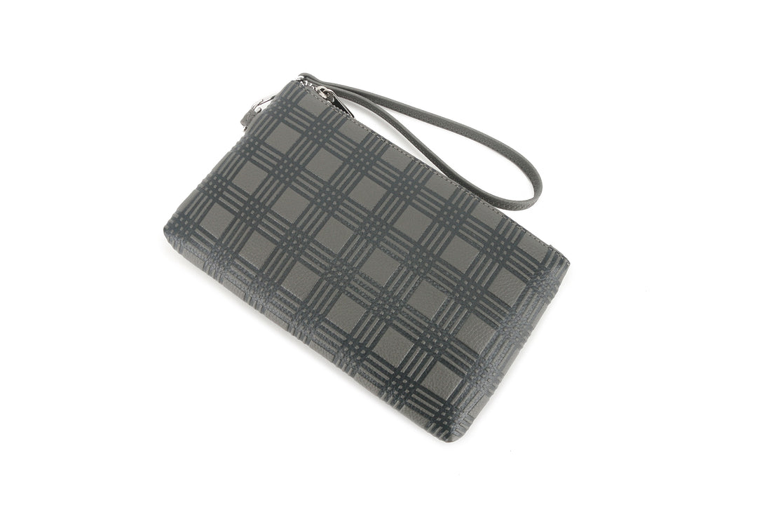 Wristlet Melody Palaka Embossed Grey