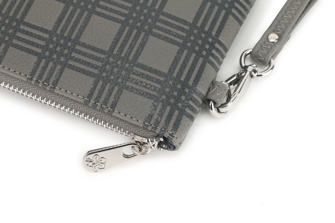 Wristlet Melody Palaka Embossed Grey
