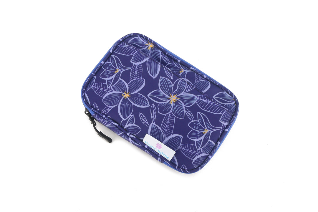 Tech Organizer Plumeria Blue