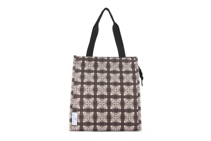 Lunch Tote Insulated Small Quilt Palaka Brown