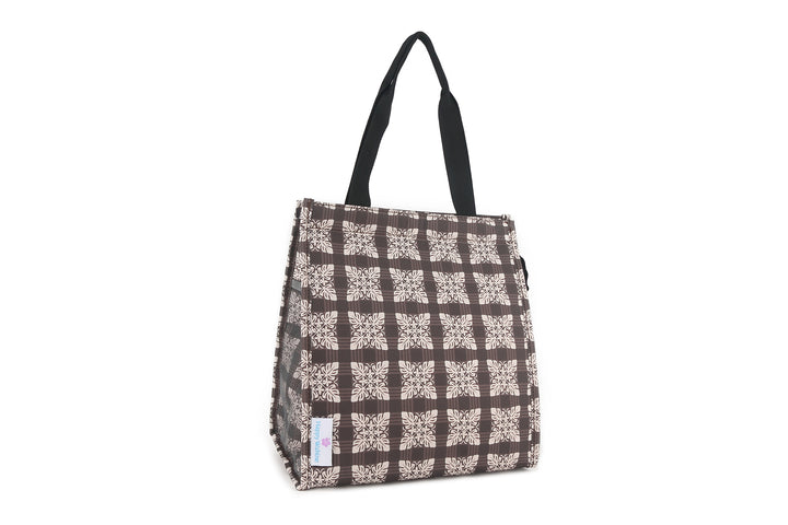 Lunch Tote Insulated Small Quilt Palaka Brown