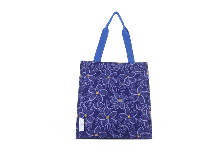 Lunch Tote Insulated Small Plumeria Blue