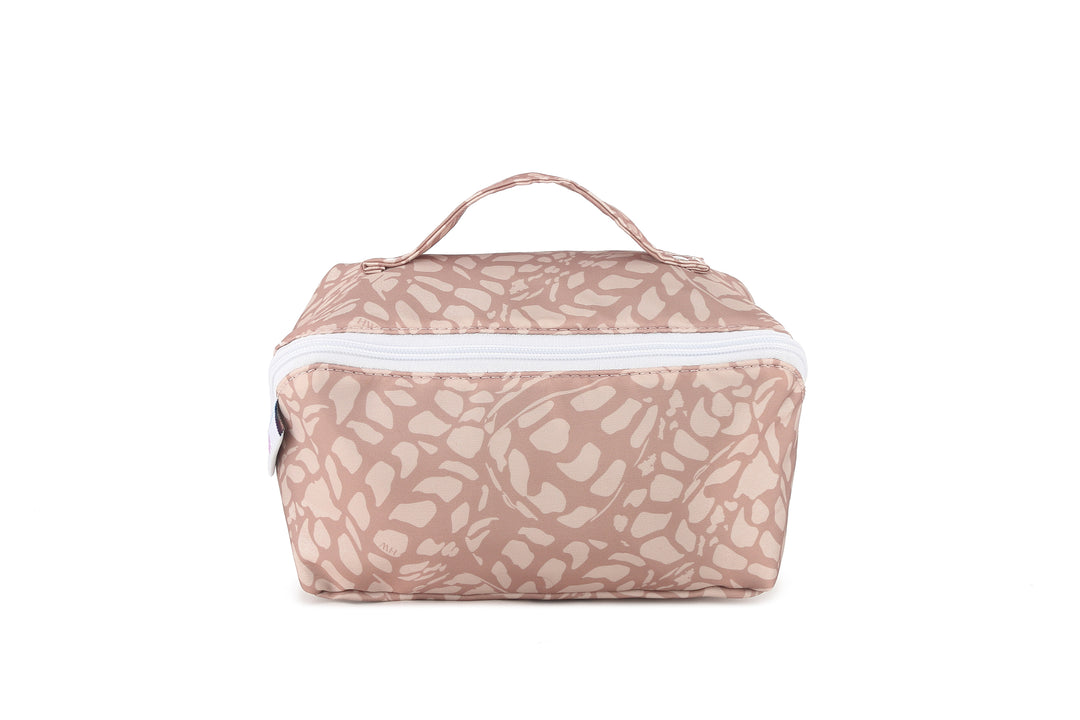 Travel Cosmetic Pouch Hebrew Shell Beige
