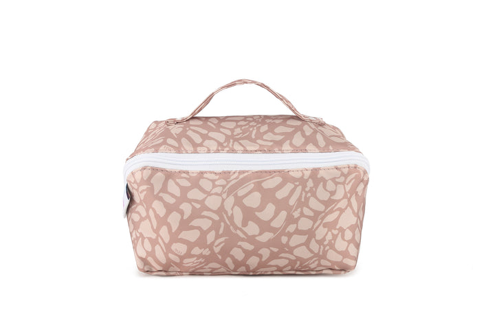 Travel Cosmetic Pouch Hebrew Shell Beige