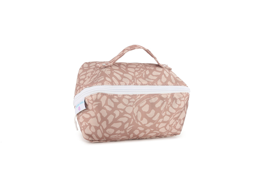 Travel Cosmetic Pouch Hebrew Shell Beige