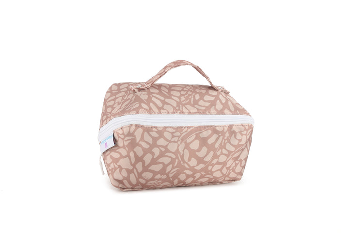 Travel Cosmetic Pouch Hebrew Shell Beige