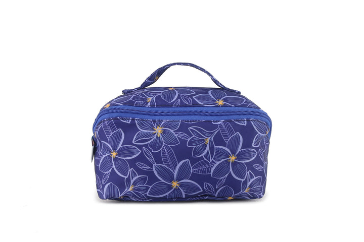 Travel Cosmetic Pouch Plumeria Blue